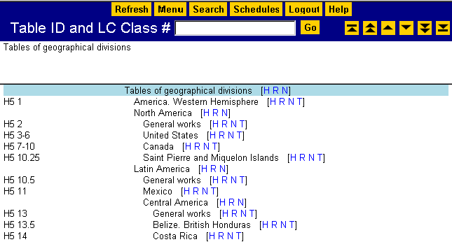 Display of Table H5